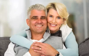 Happy senior couples with dental implants in Cameron Park, CA